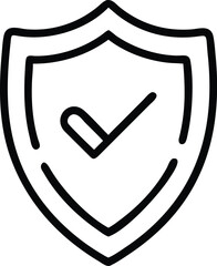 Poster - Outline shield security icon vector illustration concept for antivirus and protection system app design