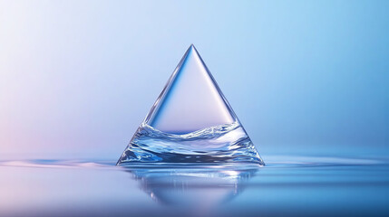 Aufkleber - A reflective glass pyramid creates a serene atmosphere, enhancing visual appeal and artistic perspective in various design contexts.