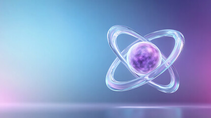Poster - A vibrant representation of atomic structure with energy patterns, symbolizing innovation and scientific exploration.