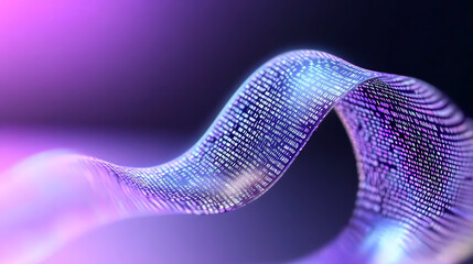 Poster - A vivid abstract representation of digital waves, showcasing vibrant colors and data patterns flowing in a dynamic, futuristic design.