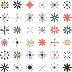 Poster - Abstract floral pattern seamless background vector flower design decorative art wallpaper textile surface print 100 editable stock vector illustration