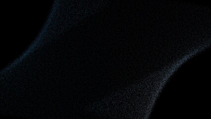 Poster - Black and dark blue minimalist modern grainy noise particle wave shape illustration, futuristic background, poster template concept