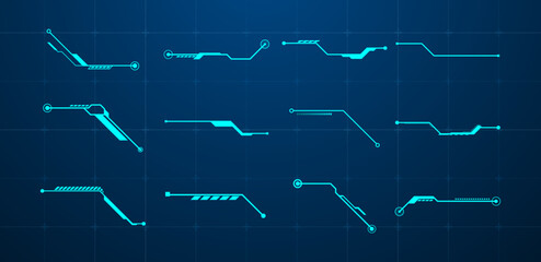 Leinwandbilder - Futuristic HUD Statistics, data, information, infographic. Vector Illustration.
