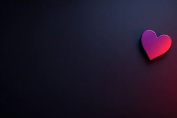 Poster - Colorful heart shape against a dark background creates a vibrant and romantic ambiance for creative designs or social media