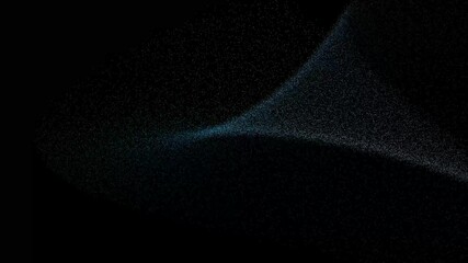 Poster - Clean modern minimalist dark 3D particle noise dust wave futuristic tech animation render on black background