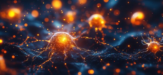 Poster - Neurons and Synapses in a Vibrant Neural Network Visualization