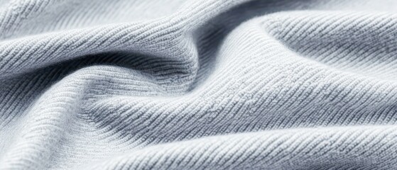 Poster - Woven Fabric Texture Folded Softly. Abstract Textile Swirls Pattern. Modern Design Fiber Material. Fashion Textile Surface