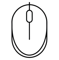 Fototapete - Computer mouse icon outline isolated on white background