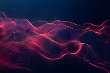 Poster - Abstract technology background with blue and red light lines, vector illustration design. Digital futuristic concept banner for internet connection, 