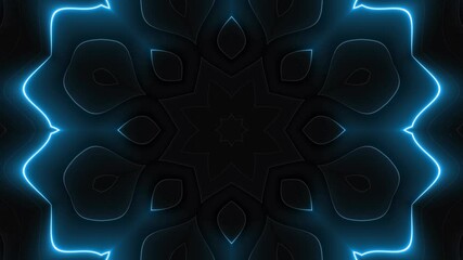 Wall Mural - This stock motion graphic video of Diagonal Neon Streaks with gentle overlapping curves on seamless loops