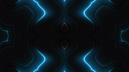 Wall Mural - This stock motion graphic video of Diagonal Neon Streaks with gentle overlapping curves on seamless loops