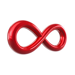 Poster - Red Infinity Sign: Clipart, high resolution digital graphic illustration for web and print use with clean background perfect for ads social media banners posters marketing presentations