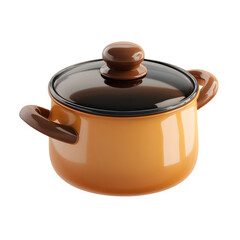 Fototapete - Saucepan Brown Cooking Pot, high resolution digital graphic illustration for web and print use with clean background perfect for ads social media banners posters marketing presentations