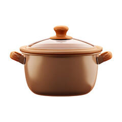 Fototapete - Saucepan Brown Cooking Pot Clipart, high resolution digital graphic illustration for web and print use with clean background perfect for ads social media banners posters marketing presentations