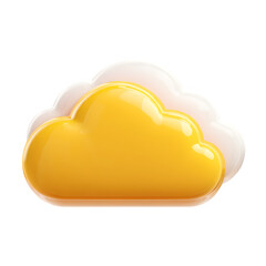 Fototapete - Partly Cloudy Weather Clipart, high resolution digital graphic illustration for web and print use with clean background perfect for ads social media banners posters marketing presentations