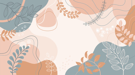 Aufkleber - Spring background with beautiful. Hand drawn colourful art background design.