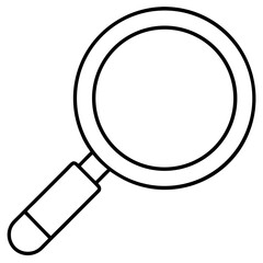Poster - Simple line drawing of a magnifying glass search icon