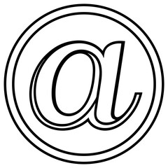 Poster - Blue email internet icon: a 3D web communication symbol for contact and business messages