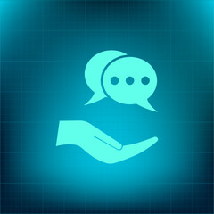 Fototapete - Vector icon on a blue background with a gradient