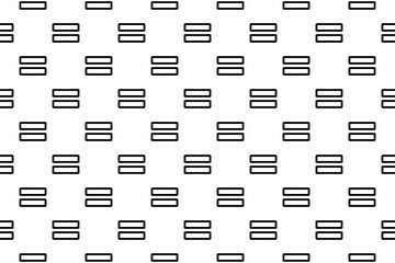 Aufkleber - Seamless pattern completely filled with outlines of equals symbols. Elements are evenly spaced. Illustration on transparent background