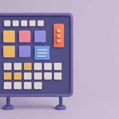Poster - Colorful Geometric Shapes on a Modern Control Panel Design for Creative Digital Projects