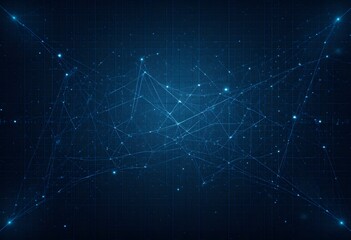 Poster - Modern Tech Background, Digital Grid Texture With Soft Neon Accents, Dark Blue And Grey Color Scheme, Simple Design, Ideal For Technology Projects. Clean And Subtle.
