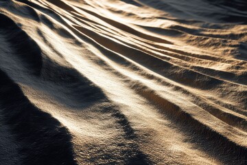 Poster - abstract close-up of luxurious brown leather with gentle waves and soft sunlight, showcasing texture