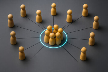 Poster - Connectivity and collaboration drive success in a networked business environment where teamwork shapes growth and influence
