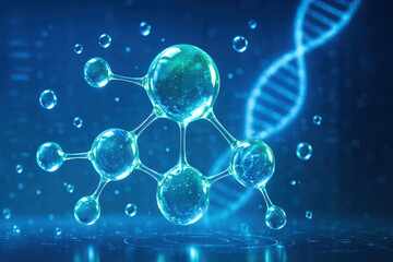 Poster - Innovation and research drive progress as molecular structures reveal scientific insights behind genetic code in a laboratory setting