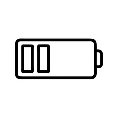 Poster - A schematic depiction of a device power source with two of its sections filled in black color