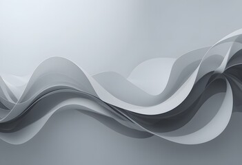 Poster - Subtle Abstract Background Image, Soft Grey Fluid Shapes, Modern Design Element. Minimalist Texture For Reports, Presentations, And Website Projects. Professional Understated Graphic Suitable For