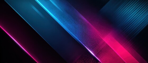 Poster - Abstract glowing lines in vibrant colors