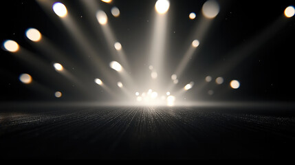 Poster - Spotlight stage dark dramatic blurred lighting backlight abstract glowing illuminated