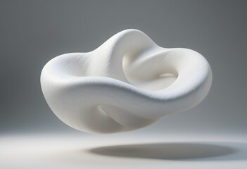 Aufkleber - Abstract Geometric Form, A Beautiful 3d Render. Soft Lighting Illuminates The Smooth Texture, With Gentle Curves And Sharp Angles, Creating A Visually Captivating Shape. A Modern Design Element.
