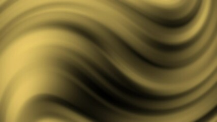 Poster - A smooth, flowing abstract gold wave background with a soft, metallic appearance, abstract texture gradient motion background animation.