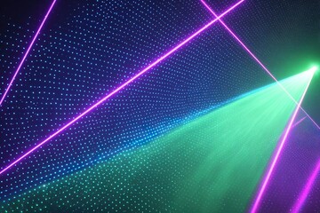 Poster - Colorful laser lights create vibrant patterns in a dark space during an exciting dance party at night