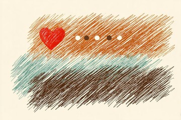 Poster - Artistic representation of abstract emotions through color and texture in a modern design