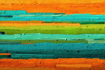 Poster - Colorful textured abstract artwork showcasing vibrant hues of blue, green, and orange