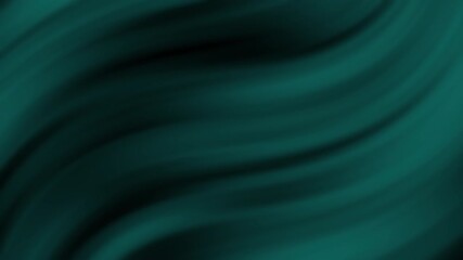 Poster - A dark green abstract background with smooth, wavy gradient lines creating a flowing and elegant visual effect, abstract texture gradient motion background animation.