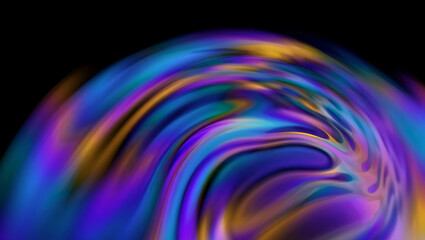 Poster - Abstract Swirl of Blue Purple and Gold Colors Fluid Motion and Dynamic Design Modern Art Background