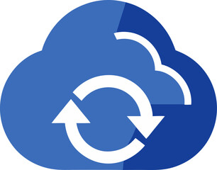 Leinwandbilder - Arrow circle refresh downloads icon symbol on a white background
