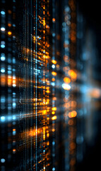 Poster - Abstract network of digital data flowing in cyberspace creating a futuristic and technological atmosphere