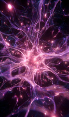 Poster - Mystical energy pathways illuminate the cosmos a mesmerizing display of cosmic connections and ethereal beauty