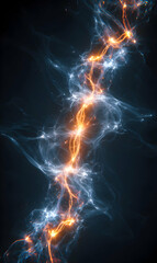 Poster - Energetic digital rendering depicts glowing electrical discharges over a dark mysterious ethereal background conveying powerful energy