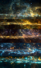 Poster - Vibrant celestial panorama cosmic wonder shimmering galaxy abstract ethereal nebulous cosmic art wallpaper