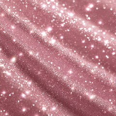 Poster - A close up of a shimmering pink fabric with glittery sparkles and soft folds creating a textured surface