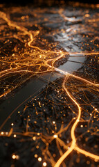 Poster - Abstract network connection background representing global data exchange and technology advancement depicting futuristic concepts of communication and interconnectedness