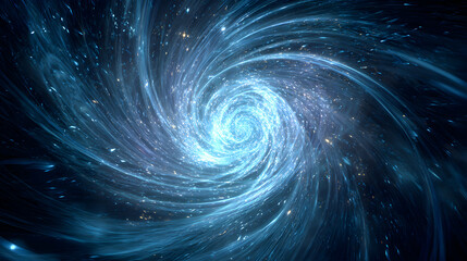 Poster - Abstract visualization of a swirling vortex in a mesmerizing display of cosmic energy and light