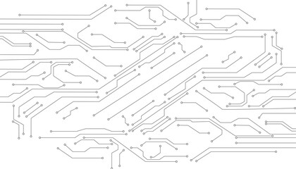 Wall Mural - high tech technology geometric and connection system background with digital data abstract. circuit 