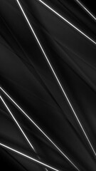 Aufkleber - Black white modern abstract futuristic motion background with glowing neon lines. Vertical looped video animation